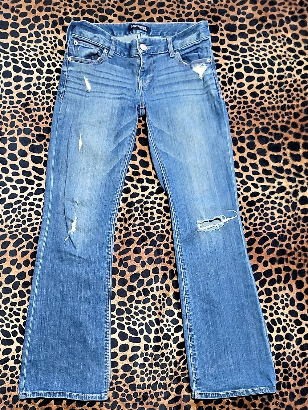 Express Stella Boot Cut Jeans in Blue